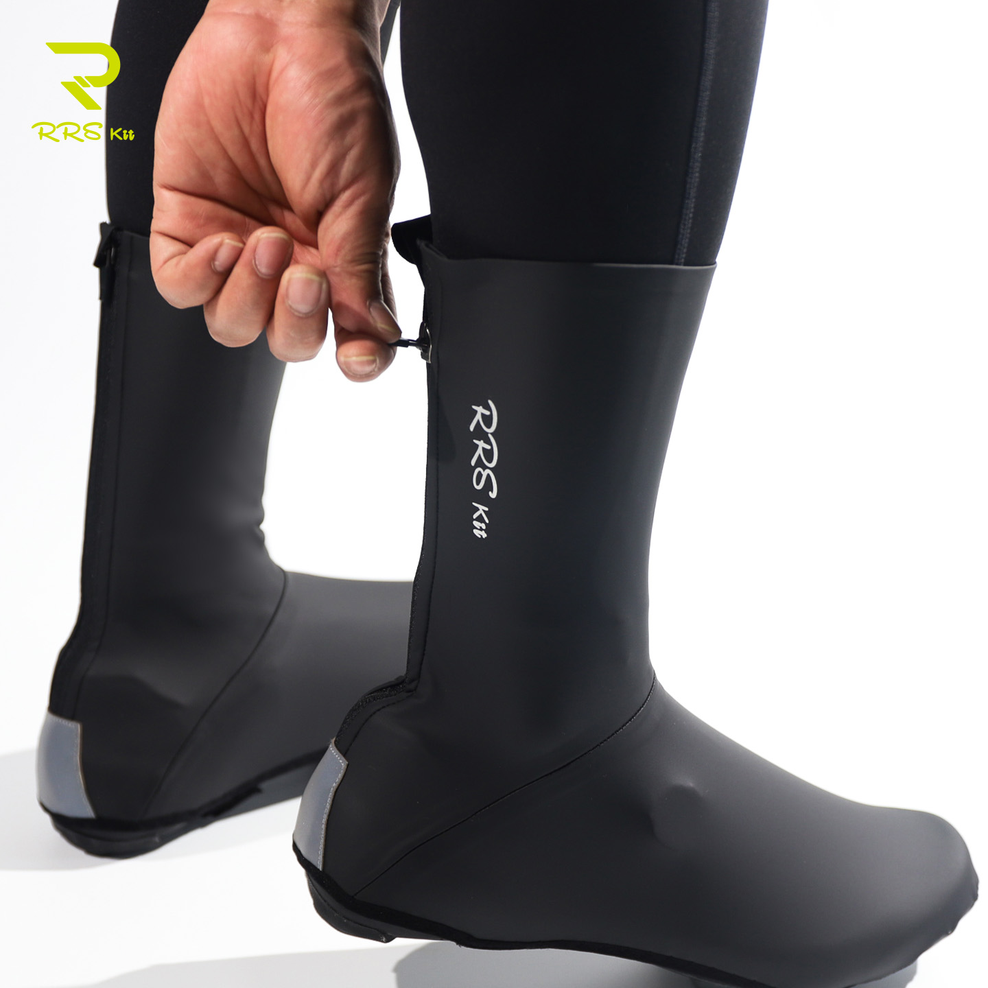 Mountain Biking Shoes - RRSKIT ที่คลุมรองเท้าปั่นจักรยานแบบบาง ผ้าฟลีซ ที่คลุมรองเท้าสำหรับจักรยานเสือหมอบและเสือภูเขา กันน้ำ กันลม