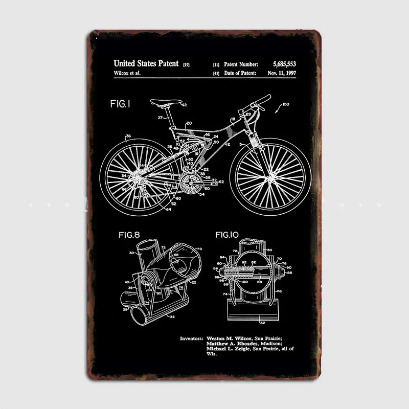 Mountain Biking Europe - ป้ายโลหะตกแต่งผนังลายจักรยานเสือภูเขา สไตล์เรโทรสีขาว สำหรับตกแต่งห้องคลับ โรงรถ หรือภายในบ้าน งานออกแบบสั่งทำพิเศษ
