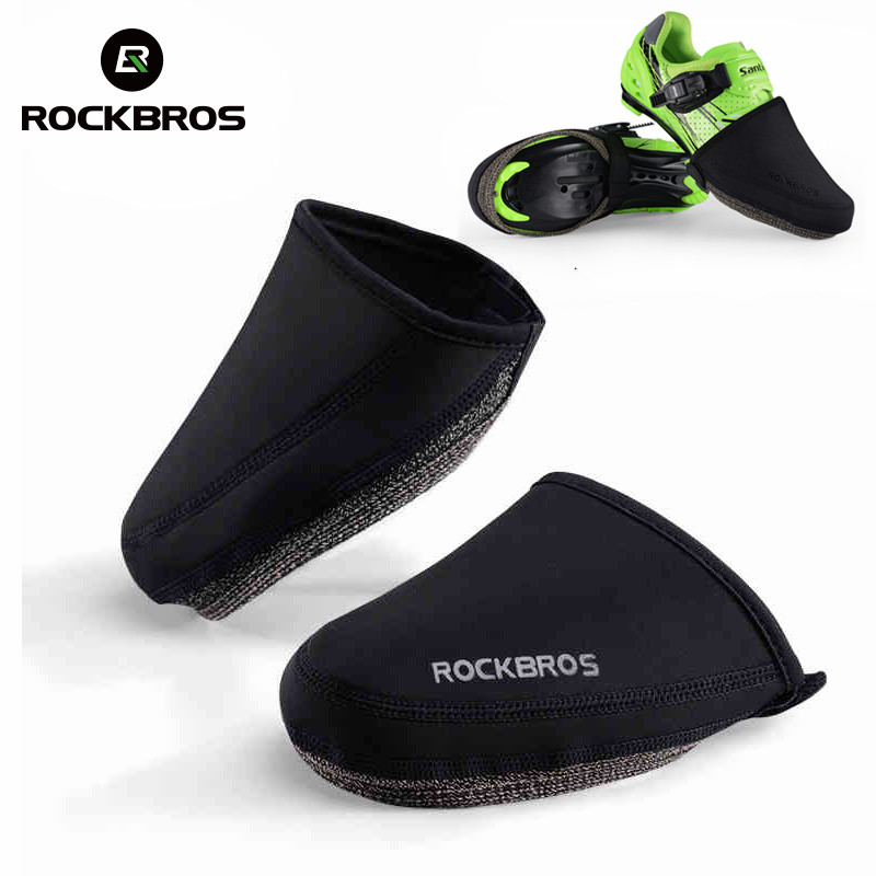 Mountain Biking Shoes - ROCKBROS รองเท้าขี่จักรยานผ้าคลุมกันลมผ้าทนต่อการขัดถูให้อบอุ่นครึ่ง Overshoe MTB จักรยานเสือหมอบผ้าคลุมรองเท้าจักรยาน