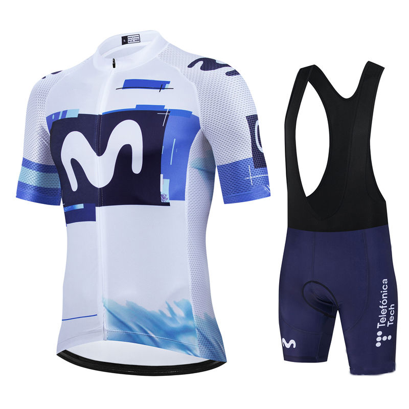Mountain Biking Shorts - Movistar ทีม Pro ฤดูร้อนชุดขี่จักรยาน Jersey Men's
