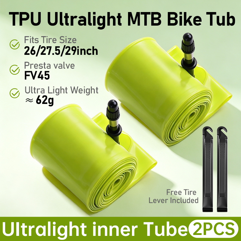 Mountain Biking Shoes - ยางในจักรยานแบบ Ultralight TPU พร้อมวาล์ว Presta โลหะ