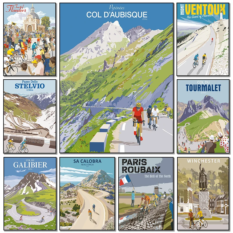 Mountain Biking Europe - กีฬา จักรยานเสือภูเขา จักรยานเมือง การแข่งขันจักรยาน ทัวร์แห่งฟลานเดอร์ส โปสเตอร์ศิลปะ